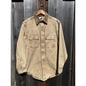 Vintage Carhartt Union Made Canvas Shirt Jacket Size L Outdoor Wear Made in USA